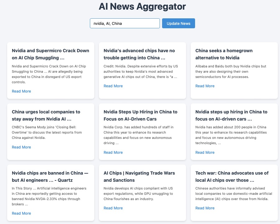 Day 2 AI bootcamp: Building a News App Using SearchAPI
