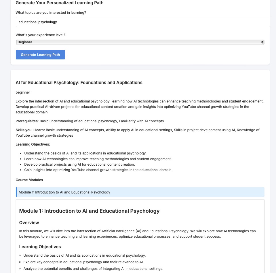 Day 5 AI bootcamp: Personalized Learning Path Generator